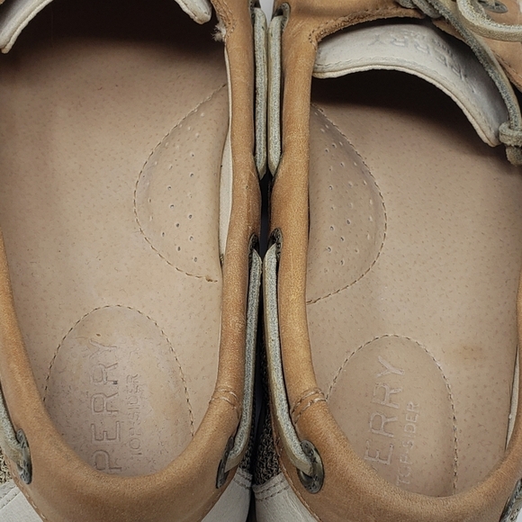 Sperry Topsiders Firefish Linen Oat Leather/Fabric Upper Boat Shoes Women's Sz 6 - Picture 8 of 9